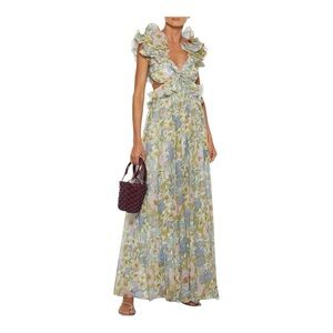 Luxxel floral ruffle maxi dress